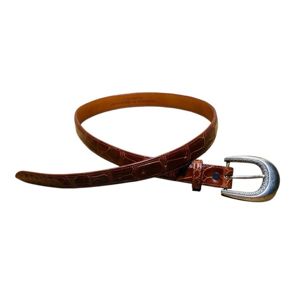 Women’s Alligator Skin Belt Handmade By Fleming of Buckhead Atlanta Sz 28-30 - Picture 3 of 4